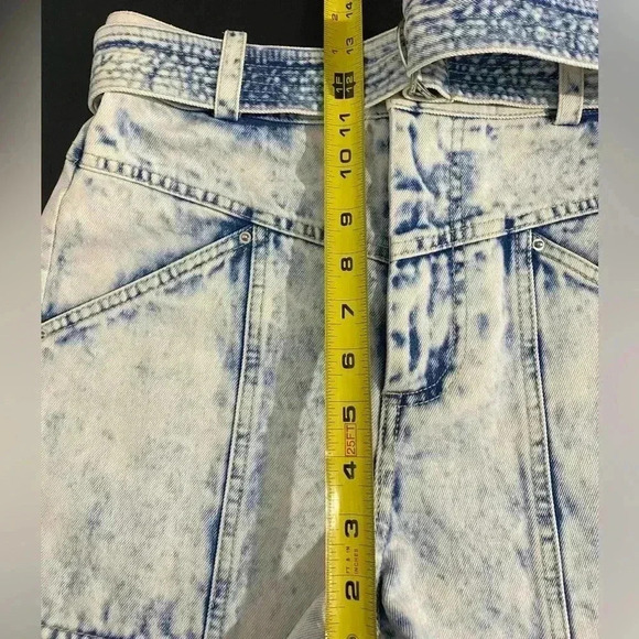 New Magali Pascal Jagger Shorts High Rise Acid Wash Hippie Festival 70 90s Y2K - Picture 12 of 16